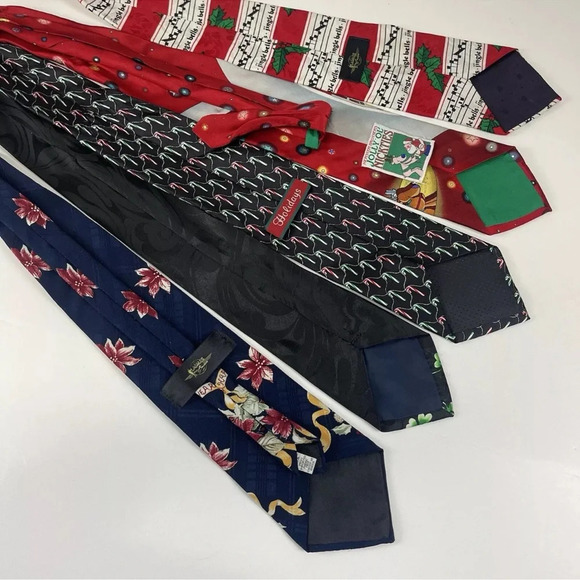 Holidays Mens Tie Necktie Multicolor Lot of 5 Christmas New Years St Patricks - Picture 2 of 7